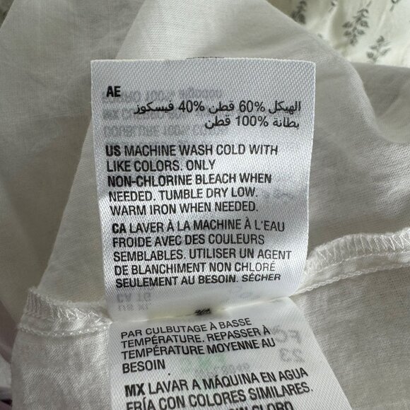 Style & Co White Floral CottonBlend Midi Dress‎ XL Cottagecore Girly Summer - Picture 10 of 10